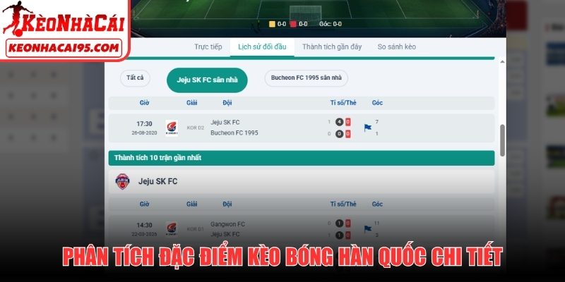 Phân tích đặc điểm kèo bóng Hàn Quốc chi tiết