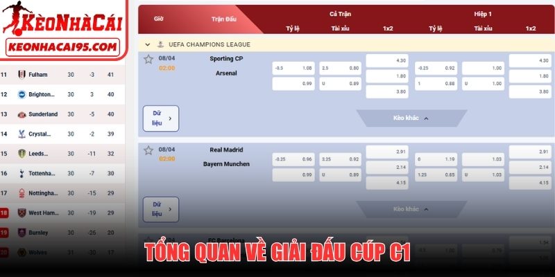 Tổng quan về giải đấu Cúp C1